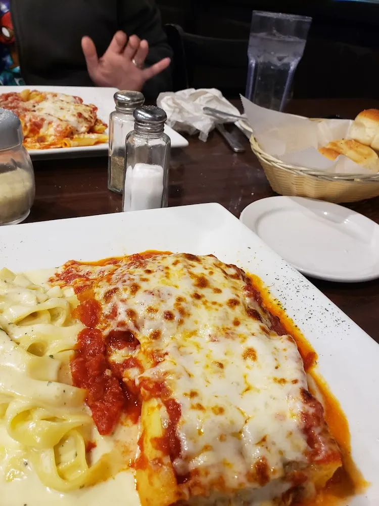Chicken Parmigiana with Alfredo