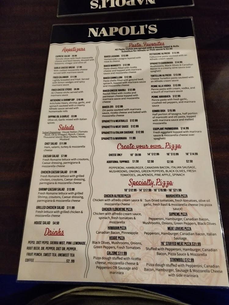 Napoli's Italian Restaurant Menu image 3