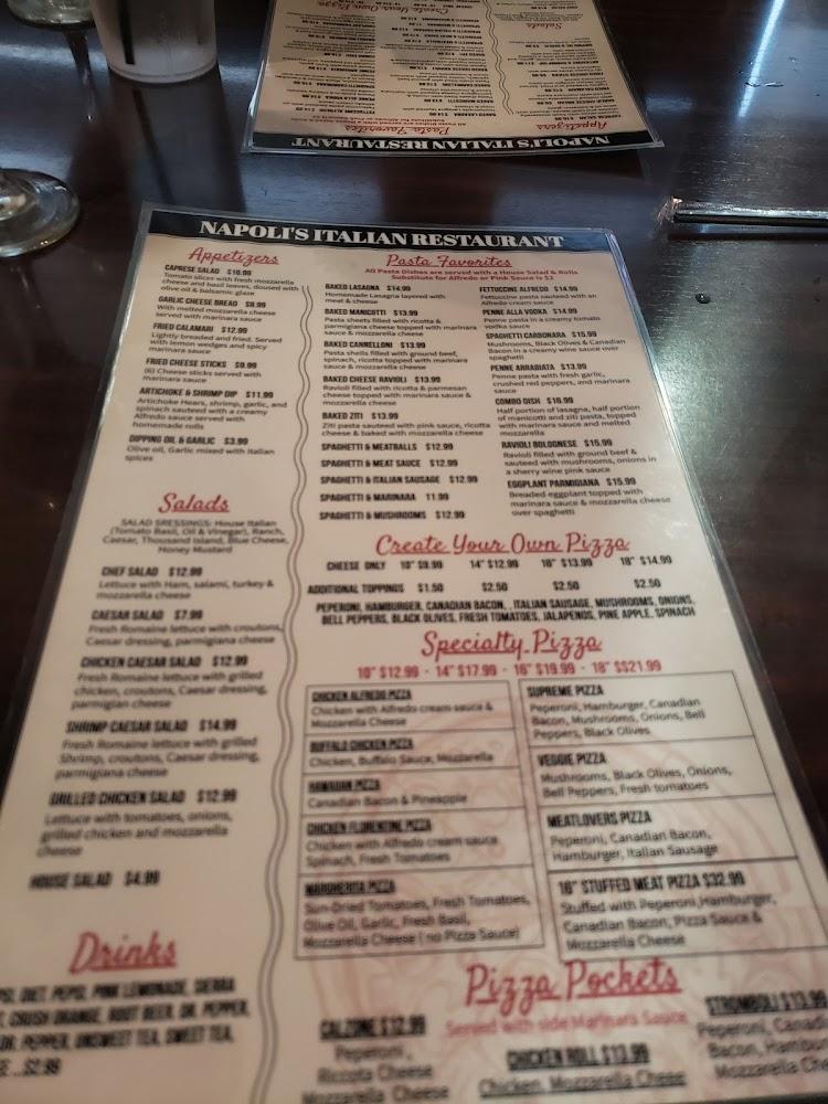 Napoli's Italian Restaurant Menu image 4